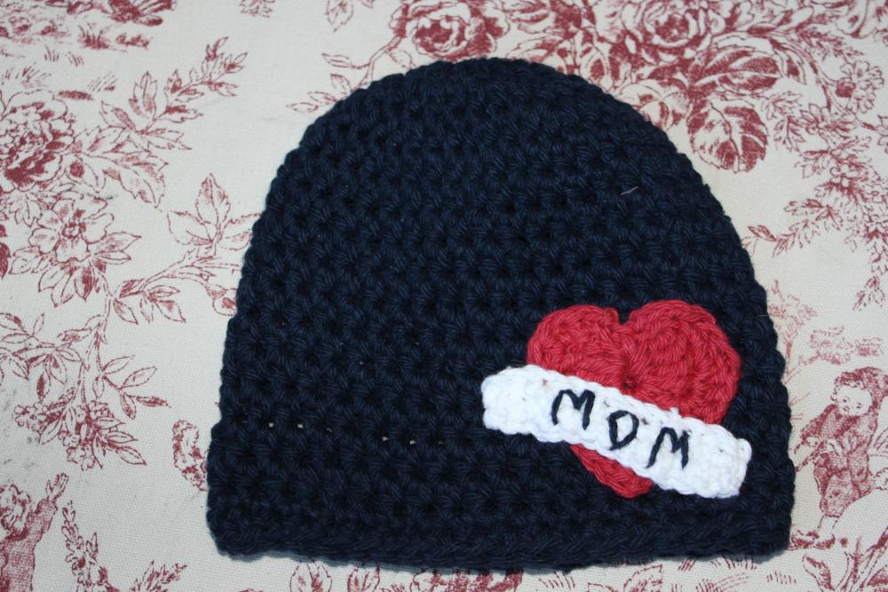 'Mom" tattoo baby beanie